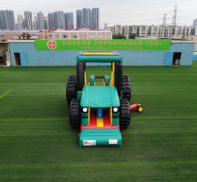 T2-3620 Trator inflável castelo inflável combinação escorregador reboque pista de obstáculos