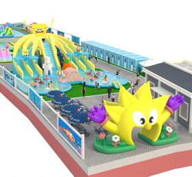 IS11-4015 Parque de diversões ao ar livre da maior área inflável de desenhos animados