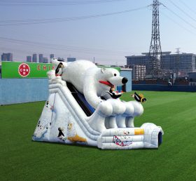 T8-1437 Tema de inverno gigante urso urso pinguim criança slide inflável