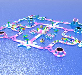 S158 Parque Aquático Inflável Unicórnio Paraíso Aquático Ilha Aquática