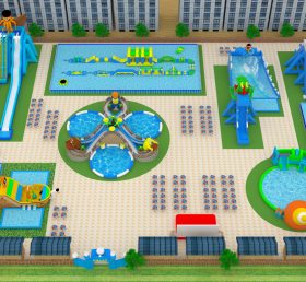 IS11-4020 Parque de diversões de área inflável ao ar livre playground