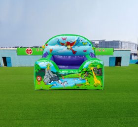 T2-4142 Piscina de bola inflável de costas altas da selva