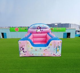 T2-4151 Piscina de bola inflável de alto dorso de bebê unicórnio