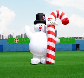 C1-218 Boneca de doces inflável boneco de neve de Natal