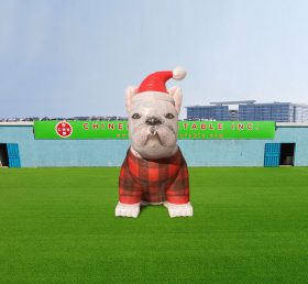 C1-231 Bulldog francês de Natal inflável