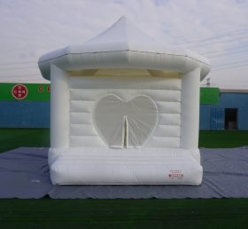 T2-3538 Castelo inflável de casamento branco