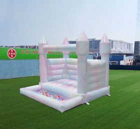 T2-3526 Castelo inflável de casamento misto com piscina