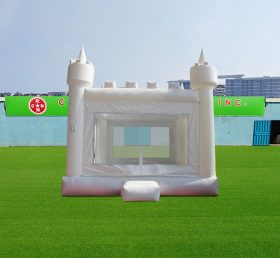 T2-3541 Castelo inflável de casamento branco