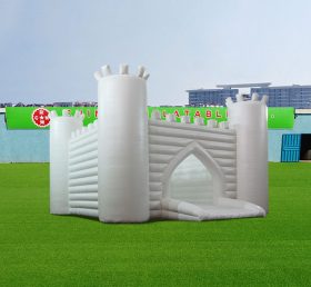 T2-3544 Castelo inflável de casamento branco