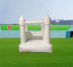 T2-3545 Mini castelo inflável de casamento branco