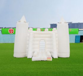 T2-3551 Castelo inflável de casamento branco
