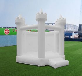 T2-3556 Castelo inflável de casamento branco