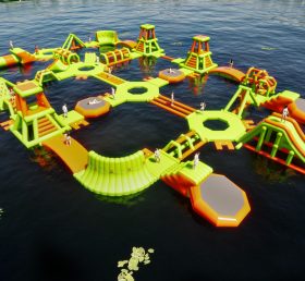 S194 Parque Aquático Inflável Verde Parque Aquático Parque Aquático Ilha Aquática