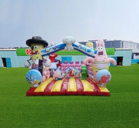 T2-4376 Castelo inflável Bob Esponja