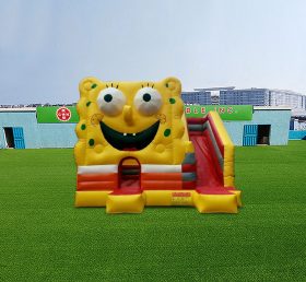 T2-4377 Castelo inflável com Bob Esponja