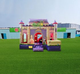 T2-4439 Princesa inflável castelo e slide