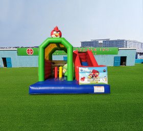 T2-4486 Castelo inflável de pássaro raivoso com slide