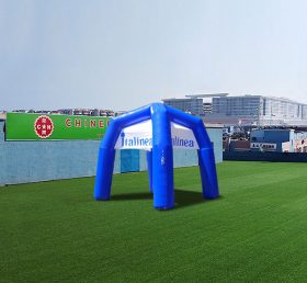 Tent1-4643 Barraca de aranha inflável com publicidade hermética azul