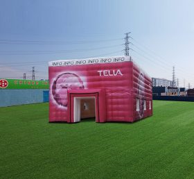 Tent1-4670 Tenda de exibição de cubo de impressão personalizada rosa
