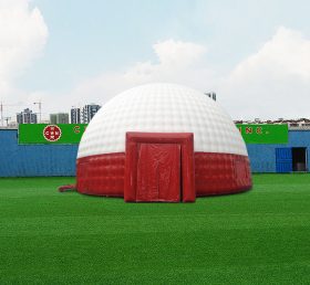 Tent1-4672 Tenda de cúpula vermelha e branca para grandes exposições