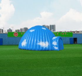 Tent1-4687 Casa de gelo personalizada com impressão de nuvem azul