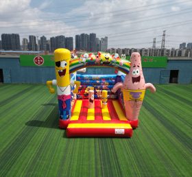 T2-4640 Castelo inflável Bob Esponja