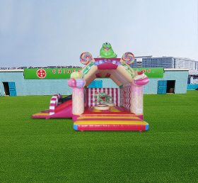 T2-4556 Castelo inflável com doces escorregadios