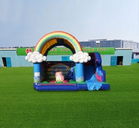 T2-4560 Castelo inflável unicórnio arco-íris