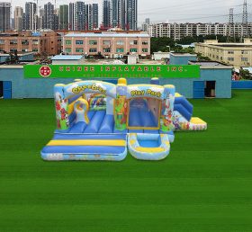 T2-4572 Castelo inflável de bebê antena com piscina de bola e slide