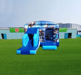 T2-4591 Castelo inflável congelado com slide