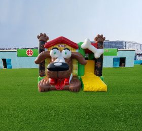T2-4600 Castelo inflável com casa de cachorro escorregadio