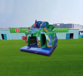 T2-4611 Combinação de salto de dinossauro e castelo elástico de slide