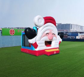 T2-4714 Castelo inflável de Papai Noel de cabeça grande
