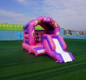 T2-2723E Bloco de castelo inflável infantil tema Barbie