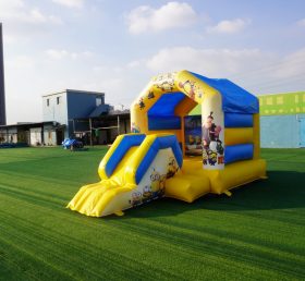 T2-2723J Escorpião de castelo inflável infantil com tema amarelo