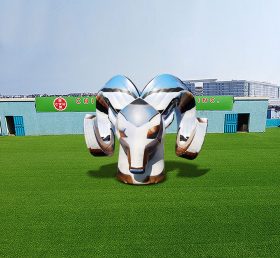 S4-449 Marca inflável de cabeça de ovelha abstrata animal geométrica