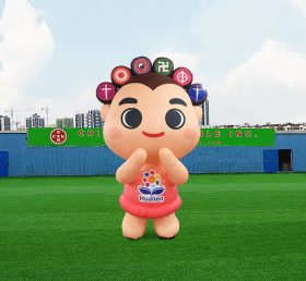 S4-611 Cartoon inflável publicidade gigante menina rosa fofa