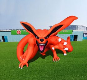 S4-624 Cartoon filme inflável personagem de desenho animado raposa nove exposições gigante inflável cartoon raposa