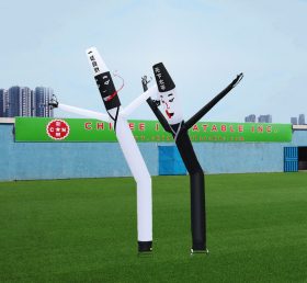 D2-182 Dançarinos aéreos infláveis ​​em preto e branco