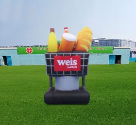 S4-731 Carrinho de compras inflável Modelo de comida para pão