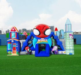 T6-1100 Combinação de castelo inflável tema Homem-Aranha