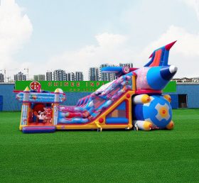 T6-1124 Castelo inflável com tema voador de conto de fadas