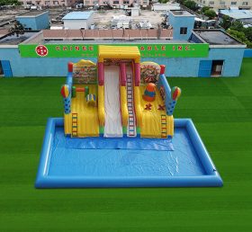 Pool2-827 Carnival parque aquático inflável com piscina