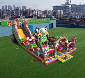 Campo de jogos inflável do lêmure da savana T6-1138