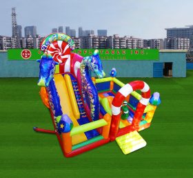 T6-1145 Playground inflável de arte abstrata