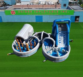 Pista de obstáculos T7-1822 com escorregador de escalada