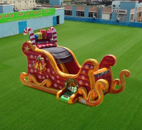 T8-4552 Santa Sleigh Bounce House e Slide Combo