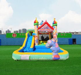 T8-4568 Castelo Insuflável Circo Toboágua