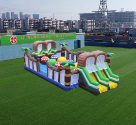 T11-4027 Jogo de Salto com Bolas Gigantes Inflável Interativo com Tema de Cogumelo