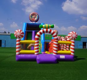 T6-3560C Castelo Inflável de Doces com Escorregador